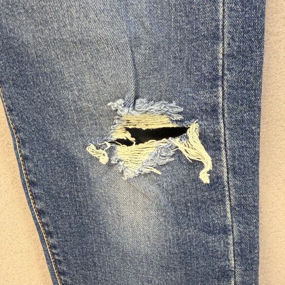 Levi's Jeans Women's 29 (size 8) Blue Wedgie Skinny Button Fly Distressed EUC - Picture 9 of 15